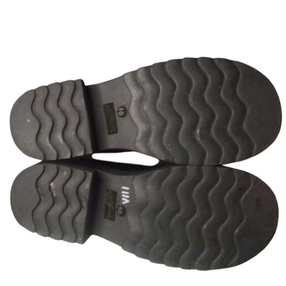 Vintage 90's Y2K Black Lower East Side Chunky Platform Lace Up Loafers NWT 10 - Picture 7 of 9